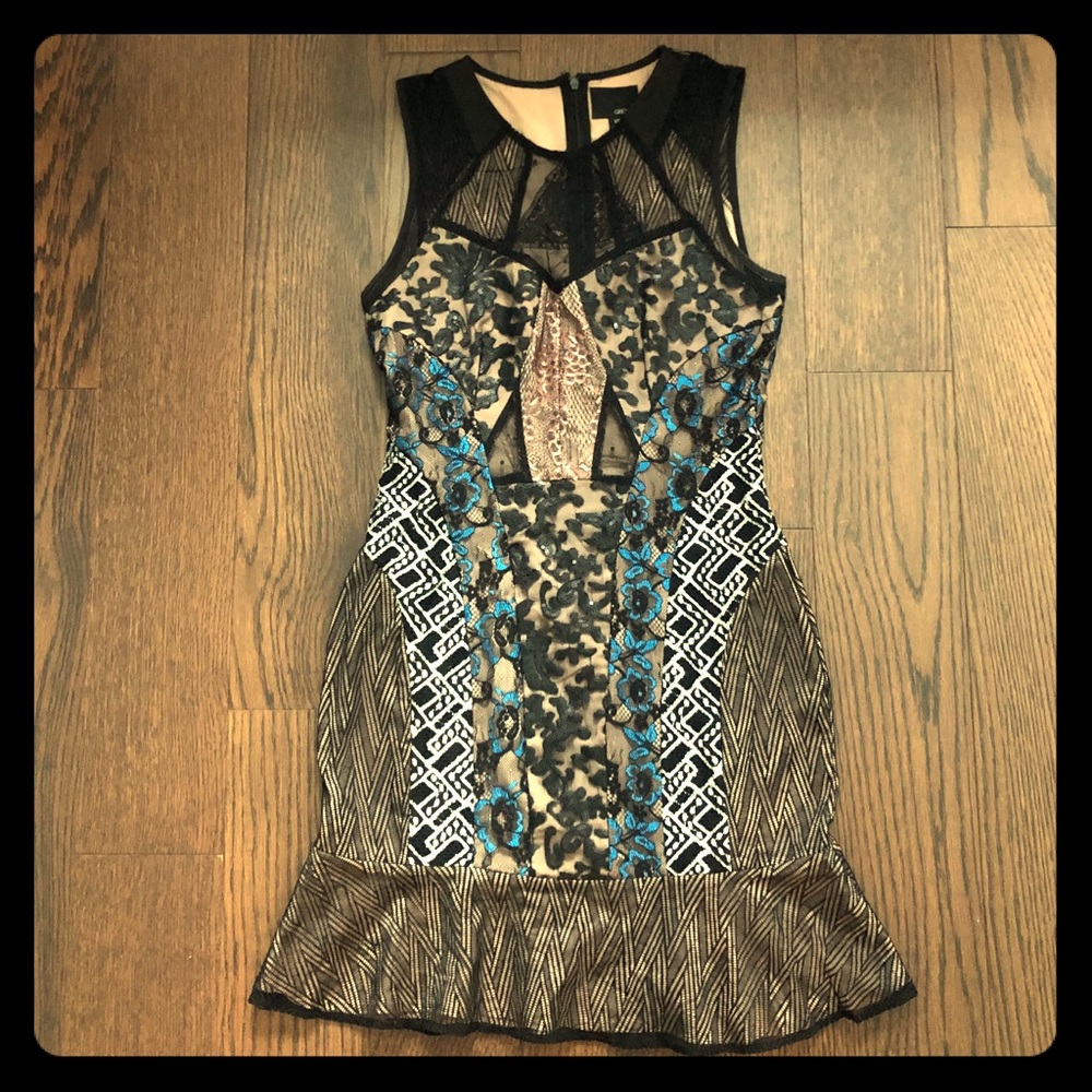 Greylin lace fit and flare dress